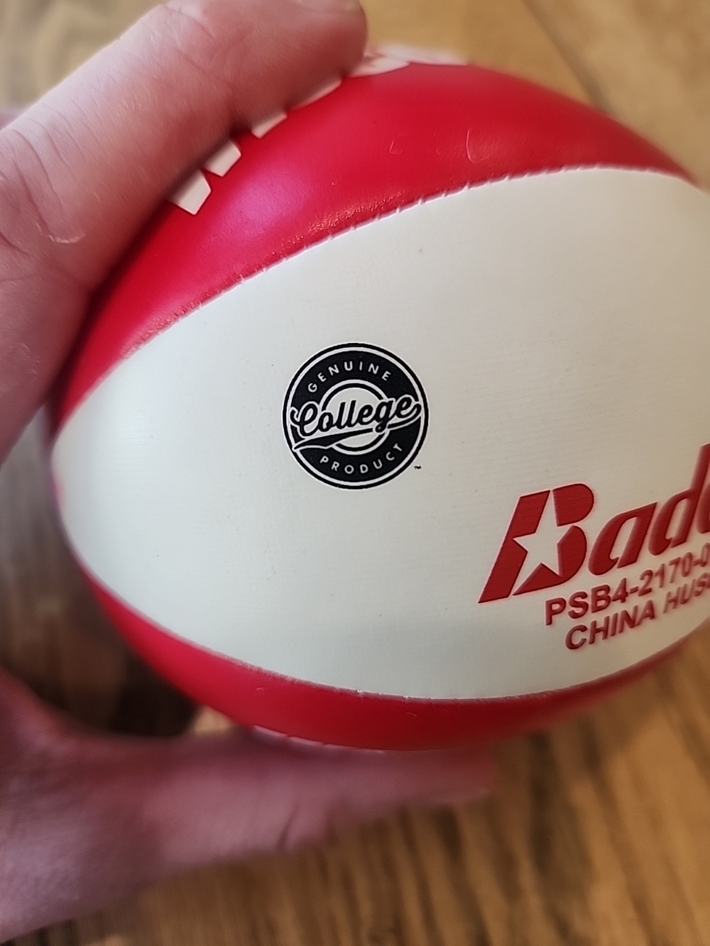 Wisconsin Red White Mini Ball - Wisconsin W Logo - Picture 4 of 4